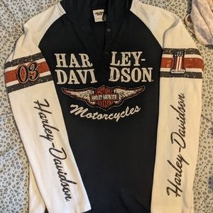 EUC Harley Davidson Hooded Shirt